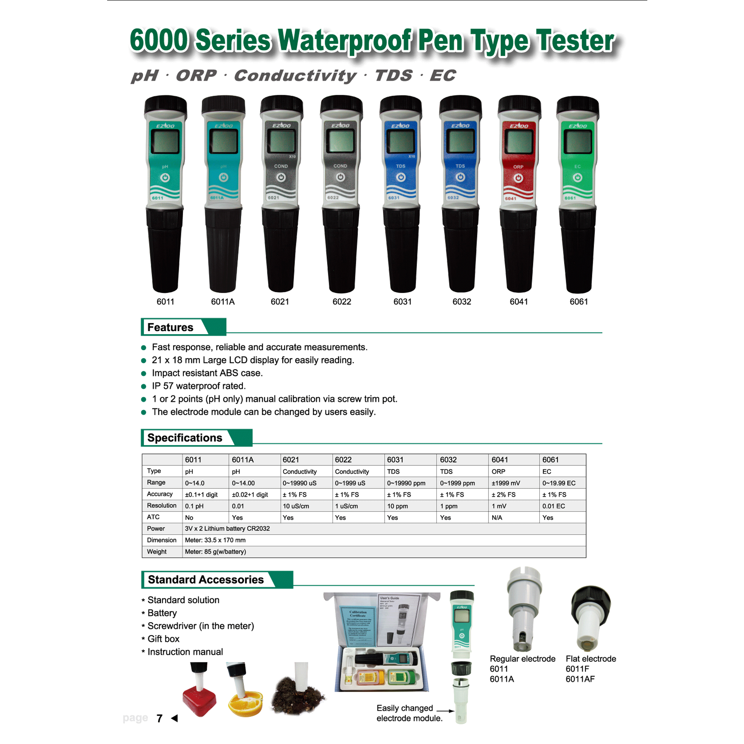 مشخصات فنی و قیمت خرید سختی سنج قلمی آب EZDO 6032